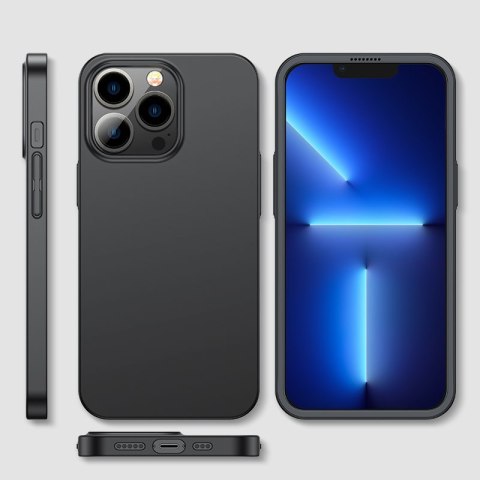 Etui pokrowiec do iPhone 13 Pro Max obudowa na tył i przód + szkło hartowane czarny Etui pokrowiec do iPhone 13 Pro Max obudowa na tył i przód + szkło hartowane czarny
