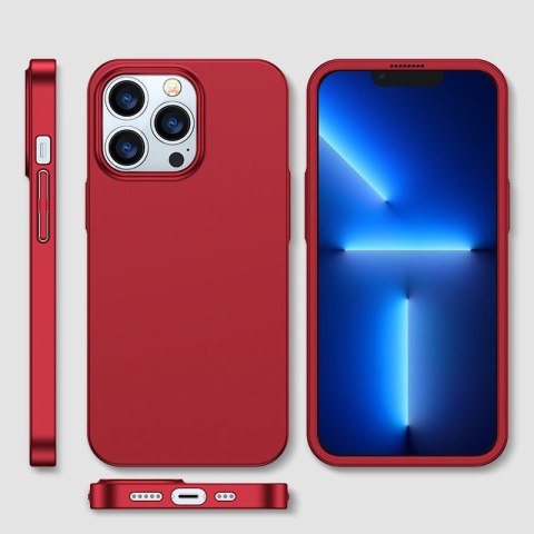 Etui pokrowiec do iPhone 13 Pro Max obudowa na tył i przód + szkło hartowane czerwony Etui pokrowiec do iPhone 13 Pro Max obudowa na tył i przód + szkło hartowane czerwony