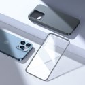 Etui pokrowiec do iPhone 13 Pro Max obudowa na tył i przód + szkło hartowane szary