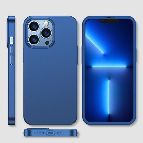 Etui pokrowiec do iPhone 13 Pro obudowa na tył i przód + szkło hartowane niebieski Etui pokrowiec do iPhone 13 Pro obudowa na tył i przód + szkło hartowane niebieski