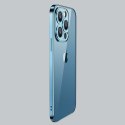 Etui pokrowiec do iPhone 13 Pro obudowa z metaliczną ramką srebrny