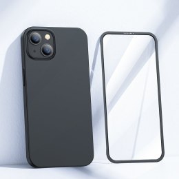 Etui pokrowiec do iPhone 13 obudowa na tył i przód + szkło hartowane czarny