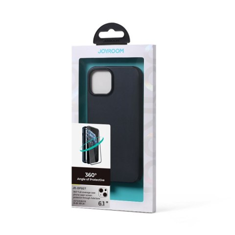 Etui pokrowiec do iPhone 13 obudowa na tył i przód + szkło hartowane czarny Etui pokrowiec do iPhone 13 obudowa na tył i przód + szkło hartowane czarny