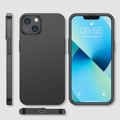 Etui pokrowiec do iPhone 13 obudowa na tył i przód + szkło hartowane czarny Etui pokrowiec do iPhone 13 obudowa na tył i przód + szkło hartowane czarny