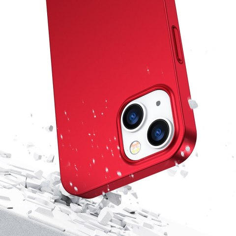 Etui pokrowiec do iPhone 13 obudowa na tył i przód + szkło hartowane czerwony Etui pokrowiec do iPhone 13 obudowa na tył i przód + szkło hartowane czerwony