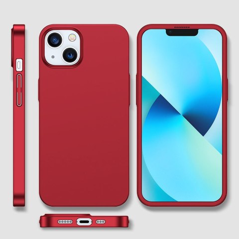 Etui pokrowiec do iPhone 13 obudowa na tył i przód + szkło hartowane czerwony Etui pokrowiec do iPhone 13 obudowa na tył i przód + szkło hartowane czerwony