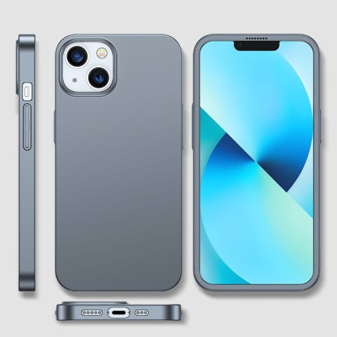 Etui pokrowiec do iPhone 13 obudowa na tył i przód + szkło hartowane szary Etui pokrowiec do iPhone 13 obudowa na tył i przód + szkło hartowane szary