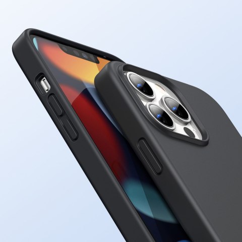 Gumowe elastyczne silikonowe etui pokrowiec iPhone 13 Pro Max czarny Gumowe elastyczne silikonowe etui pokrowiec iPhone 13 Pro Max czarny