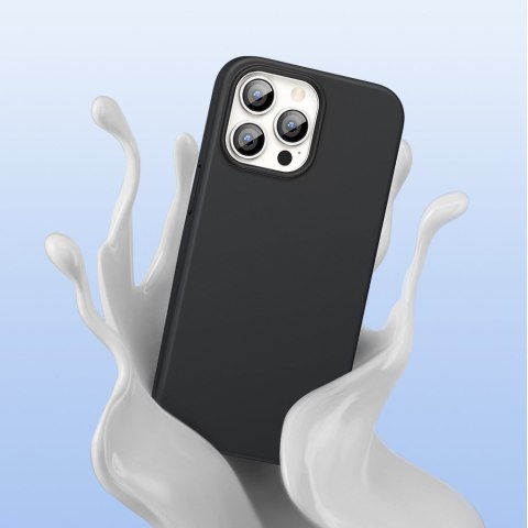 Gumowe elastyczne silikonowe etui pokrowiec iPhone 13 Pro Max czarny Gumowe elastyczne silikonowe etui pokrowiec iPhone 13 Pro Max czarny