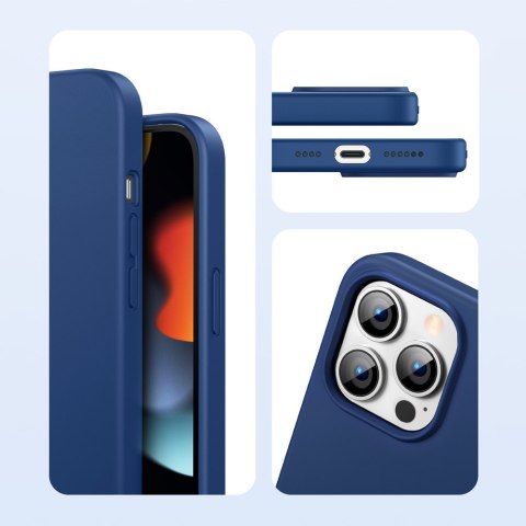 Gumowe elastyczne silikonowe etui pokrowiec iPhone 13 Pro Max niebieski Gumowe elastyczne silikonowe etui pokrowiec iPhone 13 Pro Max niebieski