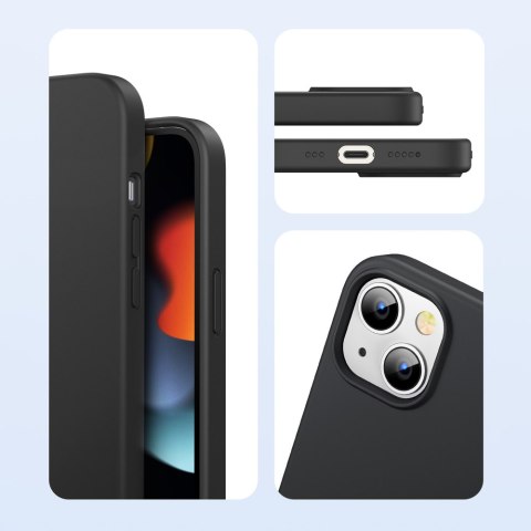 Gumowe elastyczne silikonowe etui pokrowiec iPhone 13 mini czarny Gumowe elastyczne silikonowe etui pokrowiec iPhone 13 mini czarny