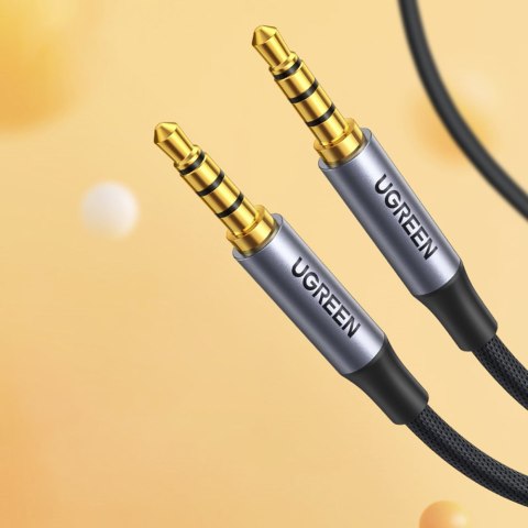 Kabel przewód audio AUX mini jack 3.5mm męski 3m czarny Kabel przewód audio AUX mini jack 3.5mm męski 3m czarny