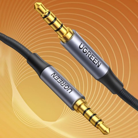 Kabel przewód audio AUX mini jack 3.5mm męski 3m czarny Kabel przewód audio AUX mini jack 3.5mm męski 3m czarny
