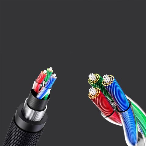 Kabel przewód audio AUX mini jack 3.5mm męski 3m czarny Kabel przewód audio AUX mini jack 3.5mm męski 3m czarny