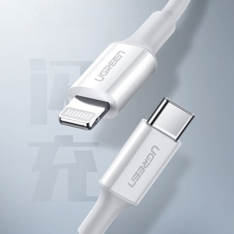 Kabel przewód do iPhone MFi USB-C - Lightning 20W 3A 0.5m biały Kabel przewód do iPhone MFi USB-C - Lightning 20W 3A 0.5m biały