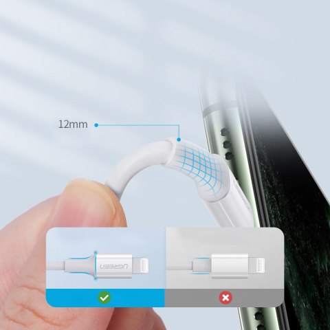 Kabel przewód do iPhone MFi USB-C - Lightning 20W 3A 0.5m biały Kabel przewód do iPhone MFi USB-C - Lightning 20W 3A 0.5m biały