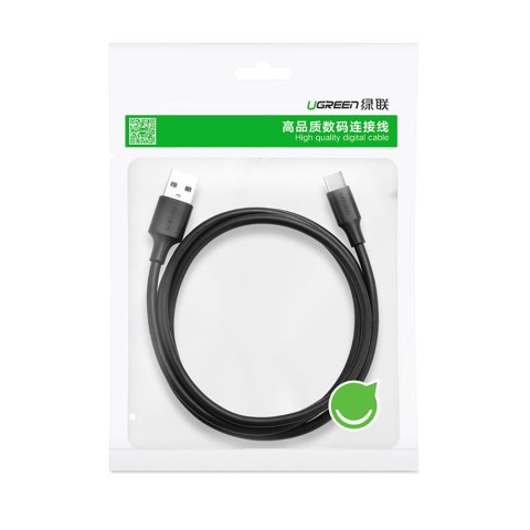 Kabel przewód przejściówka USB - USB-C Quick Charge 3.0 3A 0.25m czarny Kabel przewód przejściówka USB - USB-C Quick Charge 3.0 3A 0.25m czarny