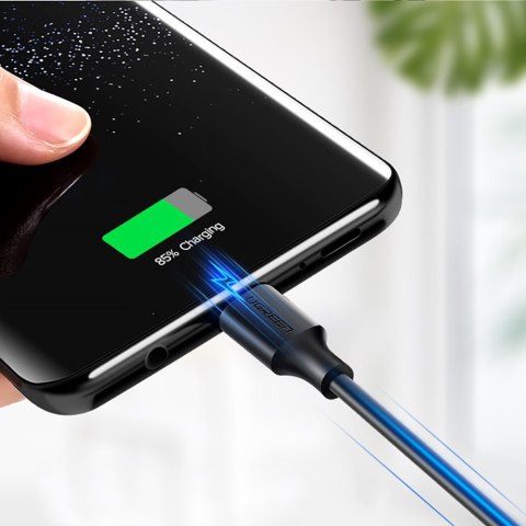 Kabel przewód przejściówka USB - USB-C Quick Charge 3.0 3A 0.25m czarny Kabel przewód przejściówka USB - USB-C Quick Charge 3.0 3A 0.25m czarny