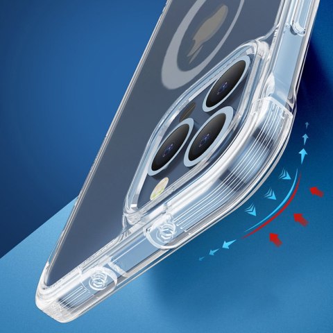 Magnetyczne etui do iPhone 13 Pro pancerny pokrowiec z haczykami podstawką przezroczysty Magnetyczne etui do iPhone 13 Pro pancerny pokrowiec z haczykami podstawką przezroczysty