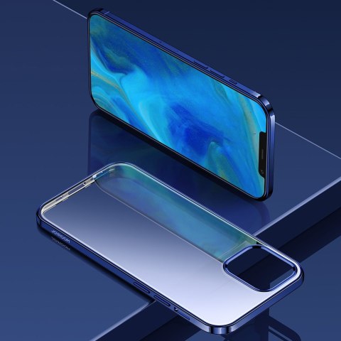 NBS ultra cienkie przezroczyste etui z metaliczną ramką do iPhone 12 Pro Max zielony NBS ultra cienkie przezroczyste etui z metaliczną ramką do iPhone 12 Pro Max zielony