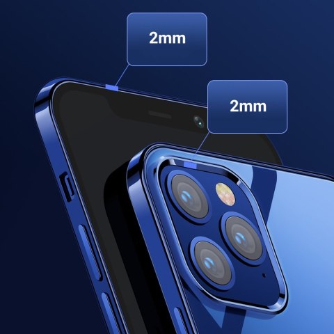 NBS ultra cienkie przezroczyste etui z metaliczną ramką do iPhone Pro Max 12 czarny NBS ultra cienkie przezroczyste etui z metaliczną ramką do iPhone Pro Max 12 czarny
