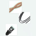 Płaski Kabel przewód patchcord sieciowy LAN Ethernet Cat.8 U/FTP 2m czarny