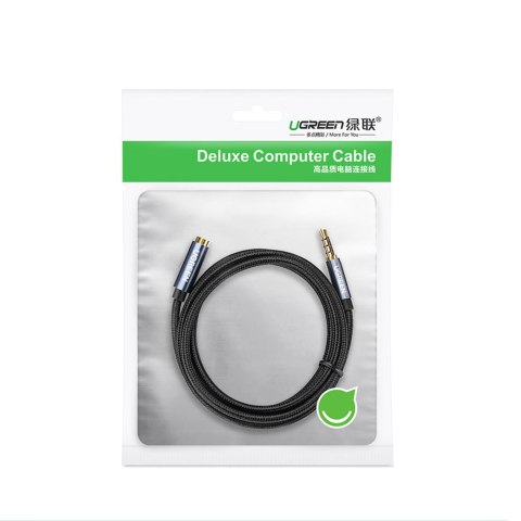 Przedłużacz kabel adapter audio AUX mini jack 3.5mm 1.5m niebieski Przedłużacz kabel adapter audio AUX mini jack 3.5mm 1.5m niebieski