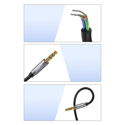 Przedłużacz kabel adapter audio AUX mini jack 3.5mm 1.5m niebieski Przedłużacz kabel adapter audio AUX mini jack 3.5mm 1.5m niebieski