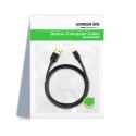 Przewód kabel 5-pinowy pozłacany USB - mini USB 0.25m czarny
