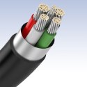 Przewód kabel 5-pinowy pozłacany USB - mini USB 0.25m czarny