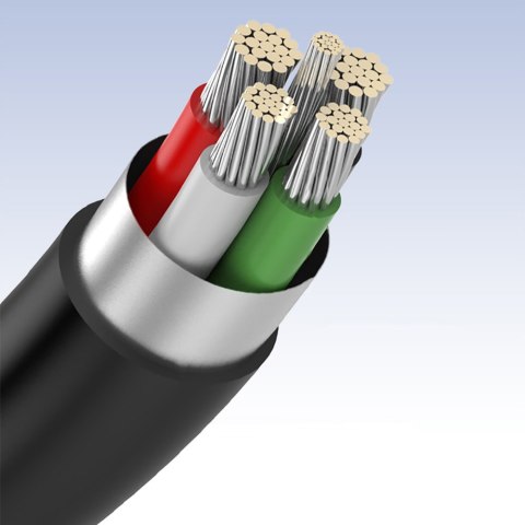 Przewód kabel 5-pinowy pozłacany USB - mini USB 0.25m czarny Przewód kabel 5-pinowy pozłacany USB - mini USB 0.25m czarny