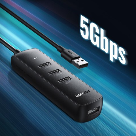Rozdzielacz portów HUB USB-A - 4x USB 3.2 Gen 1 czarny Rozdzielacz portów HUB USB-A - 4x USB 3.2 Gen 1 czarny