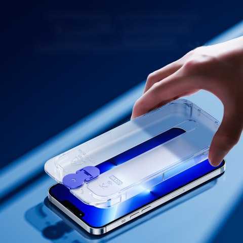 Szkło hartowane do iPhone 14 Pro Max z zestawem montażowym przezroczysty Knight Szkło hartowane do iPhone 14 Pro Max z zestawem montażowym przezroczysty Knight