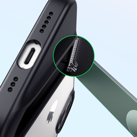 Sztywne etui z żelową ramką i podstawką do iPhone 13 Pro czarny Sztywne etui z żelową ramką i podstawką do iPhone 13 Pro czarny