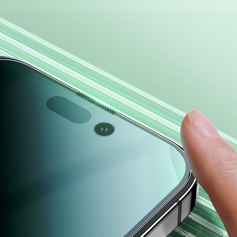 Zielone szkło hartowane do iPhone 14 Pro z filtrem Anti Blue Light na cały ekran Knight Zielone szkło hartowane do iPhone 14 Pro z filtrem Anti Blue Light na cały ekran Knight