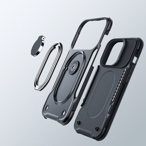 Etui do iPhone 14 Plus pancerny pokrowiec z podstawką uchwytem ring holder czarne Etui do iPhone 14 Plus pancerny pokrowiec z podstawką uchwytem ring holder czarne