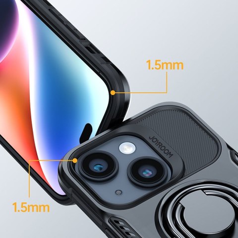 Etui do iPhone 14 Plus pancerny pokrowiec z podstawką uchwytem ring holder czarne Etui do iPhone 14 Plus pancerny pokrowiec z podstawką uchwytem ring holder czarne