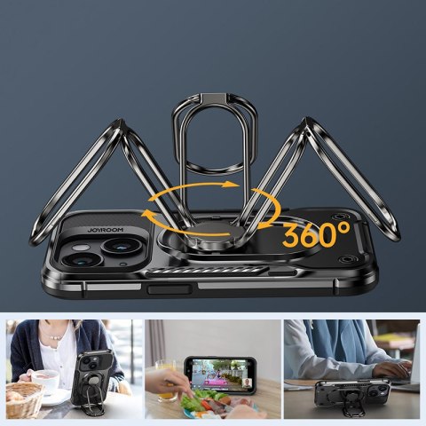 Etui do iPhone 14 Plus pancerny pokrowiec z podstawką uchwytem ring holder czarne Etui do iPhone 14 Plus pancerny pokrowiec z podstawką uchwytem ring holder czarne