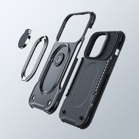 Etui do iPhone 14 Pro pancerny pokrowiec z podstawką uchwytem ring holder czarne Etui do iPhone 14 Pro pancerny pokrowiec z podstawką uchwytem ring holder czarne