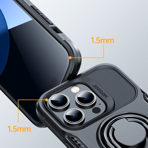 Etui do iPhone 14 Pro pancerny pokrowiec z podstawką uchwytem ring holder czarne Etui do iPhone 14 Pro pancerny pokrowiec z podstawką uchwytem ring holder czarne
