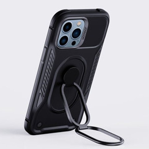 Etui do iPhone 14 Pro pancerny pokrowiec z podstawką uchwytem ring holder czarne Etui do iPhone 14 Pro pancerny pokrowiec z podstawką uchwytem ring holder czarne