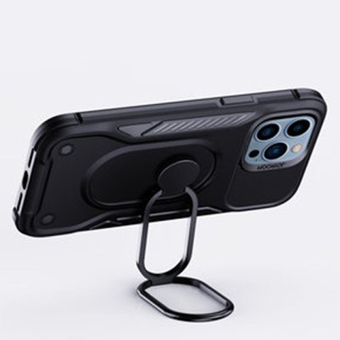 Etui do iPhone 14 Pro pancerny pokrowiec z podstawką uchwytem ring holder czarne Etui do iPhone 14 Pro pancerny pokrowiec z podstawką uchwytem ring holder czarne