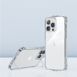 Etui pokrowiec do iPhone 14 Plus pancerna obudowa z haczykami podstawką przezroczysty