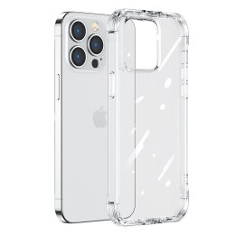 Etui pokrowiec do iPhone 14 Pro Max pancerna obudowa z haczykami podstawką przezroczysty