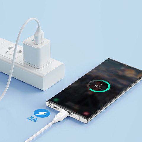 Kabel do ładowania i transmisji danych USB - USB Typ C 3A 2m czarny Kabel do ładowania i transmisji danych USB - USB Typ C 3A 2m czarny
