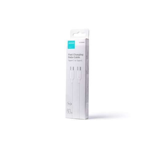 Kabel przewód USB-C - USB-C 480Mb/s 60W 1m biały Kabel przewód USB-C - USB-C 480Mb/s 60W 1m biały