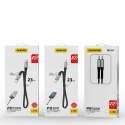 Kabel przewód płaski krótki do iPhone USB-C - Lightning L10P PD 20W 23cm czarny