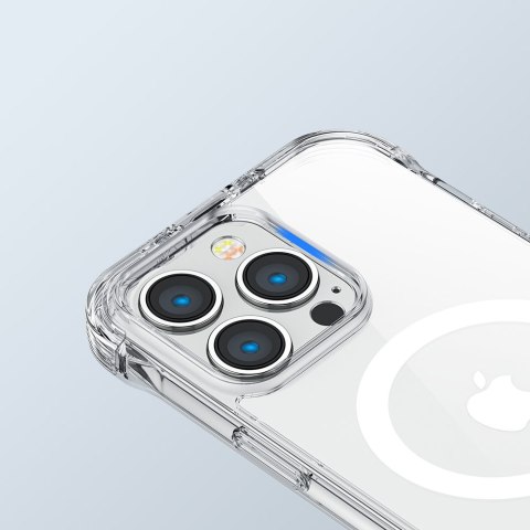 Magnetyczne etui do iPhone 14 Pro Max pancerny pokrowiec z haczykami podstawką przezroczysty Magnetyczne etui do iPhone 14 Pro Max pancerny pokrowiec z haczykami podstawką przezroczysty