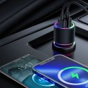 Samochodowa ładowarka 2x USB z podświetleniem 24W czarny
