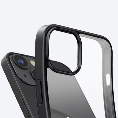 Sztywne etui z żelową ramką i wbudowaną podstawką do iPhone 14 Plus czarny Sztywne etui z żelową ramką i wbudowaną podstawką do iPhone 14 Plus czarny